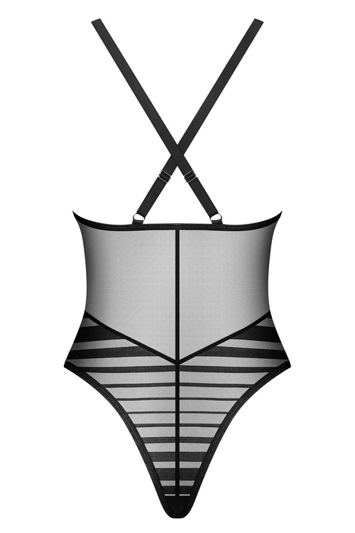 Obsessive Lune Bellis teddy body z regulowanymi ramiączkami black