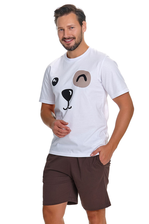 Doctor Nap PMB.7410 piżama męska bawełniana brownie