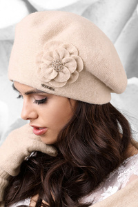 Kamea Vicenza Nakrycie głowy beret, beżowy