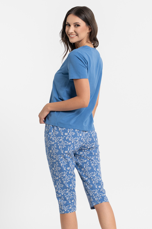 Moraj PDD3600-004 piżama damska z kieszeniami blue