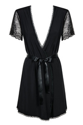 Obsessive Miamor robe Nocna peniuar, czarny