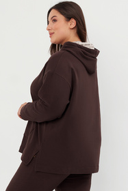 Bluza nierozpinana Italian Fashion Lagos dł.r. brąz