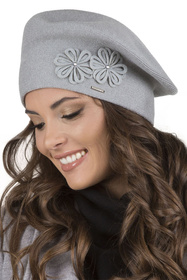 Vivisence 7007 Nakrycie głowy beret, jasnoszary