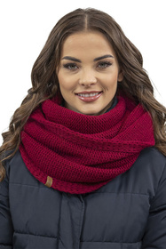 Komplet czapka+komin+rękawiczki Vivisence 7014 Kmpl+R bordowy
