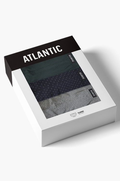 Slipy Atlantic 3MP-179 3-pak szmaragdowy/czarny/szary