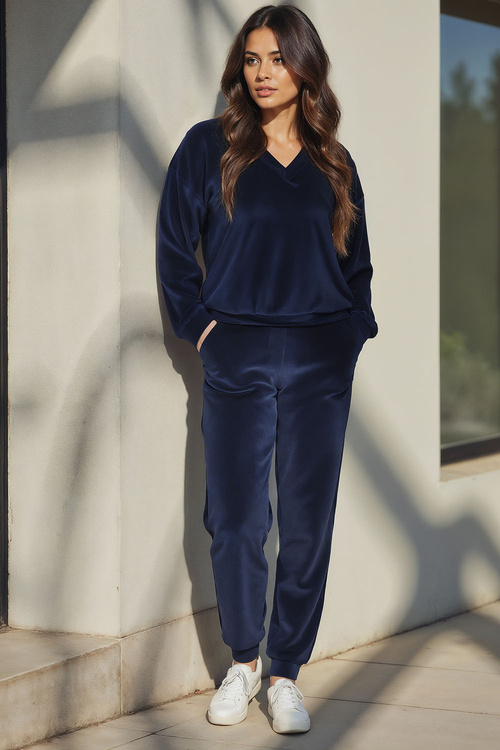 Komplet bluza+spodnie Vivisence 9202kmpl granatowy