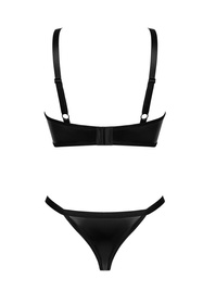 Nocna komplet biustonosz + stringi Obsessive Armares 2-pcs set czarny