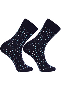 Skarpety Moraj CML400-015 patt 2-navy/prostokąty