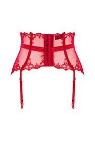 Obsessive Lonesia garter belt Pas do pończoch wysoki, czerwony