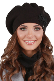 Vivisence 7007Kmpl Komplet beret+szalik, czarny