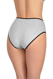 Majtki wysokie figi Vivisence 4017 gumka czarna: szary 