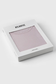Atlantic NLP 512 piżama damska koszulka i szorty w kratkę pudrowy