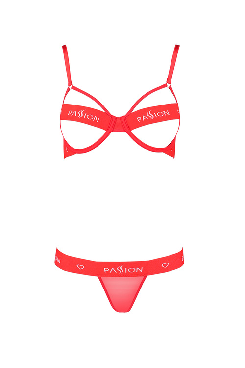 Nocna komplet biustonosz + stringi Passion Kyouka set red