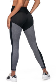 Legginsy fitness Reviver L9027/0 czarno-szary