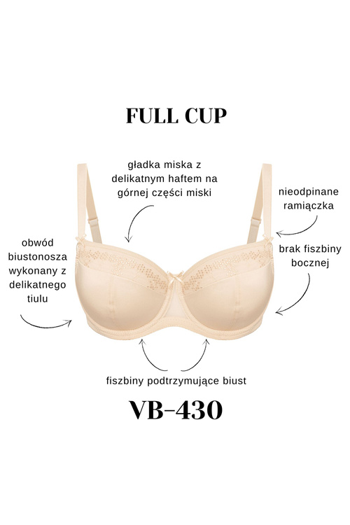 Biustonosz usztywniany Vena VB-430 beż