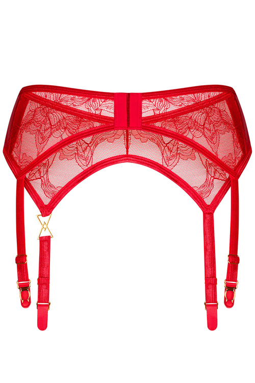 Pas do pończoch niski Obsessive Aliosa garter belt red