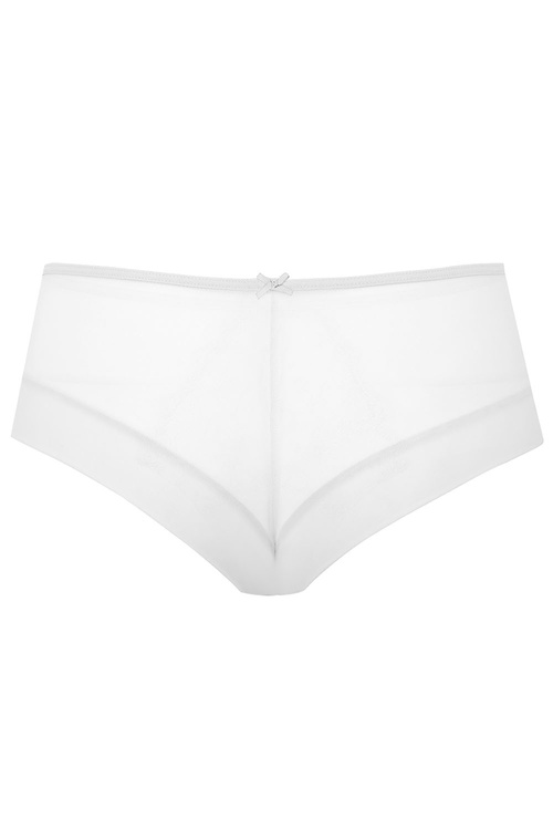 Le Vernis Romance LV-SZ20 szorty z tiulu i haftu biały