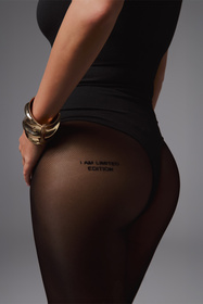 Obsessive Patrise Edition tights rajstopy półprzezroczyste black