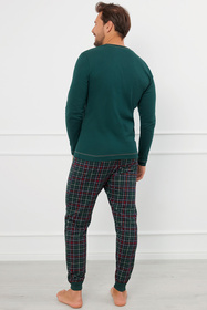 Piżama Italian Fashion Fogo dł.r. dł.sp. zielony/druk