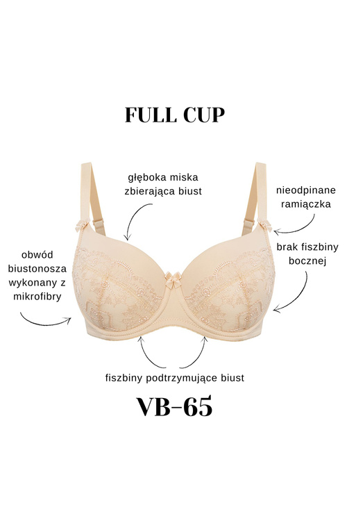 Biustonosz usztywniany Vena VB-65 beżowy