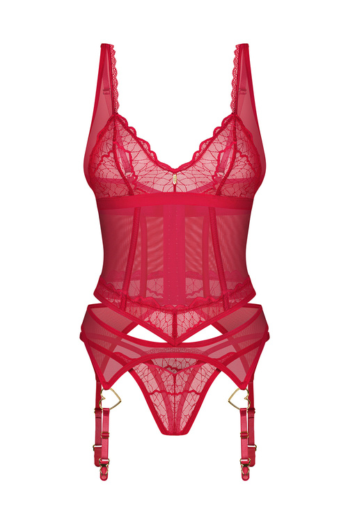 Gorset sexy Obsessive Cupide Desir corset red
