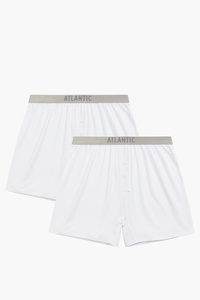 Atlantic 2BMB-005 bokserki 2-pack luźny krój biały