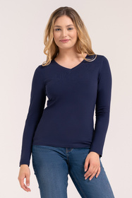 Moraj BD900-420-LV bluzka z długim rękawem V-neck blue