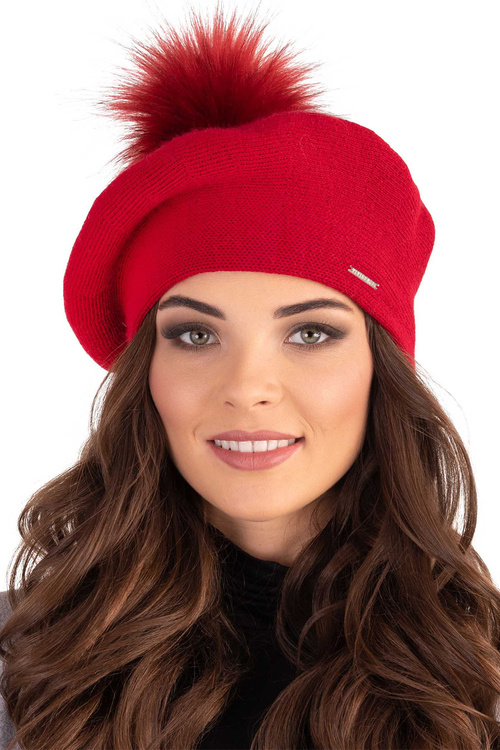 Vivisence 7035Kmpl Komplet beret+szalik, czerwony