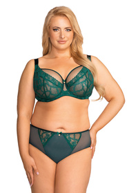 Nessa Nadine N550 biustonosz miękki z haftem zielony