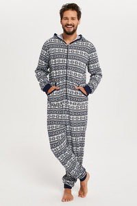 Italian Fashion Alaska Men dł.r. dł.sp. Nocna kombinezon, granat