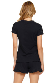 Doctor Nap PM.4315 piżama falowane wykończenie black