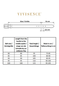 Pasek skórzany Vivisence P0002 black