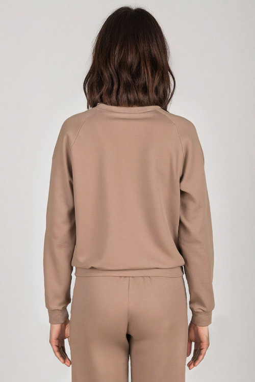 Vivisence 9004 bluza nierozpinana z okrągłym dekoltem beżowy