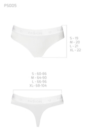 Passion PS005 Majtki stringi, white