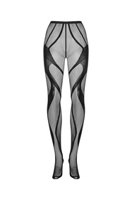 Wyrób pończoszniczy rajstopy Obsessive Crotchless Tights S336 czarny 