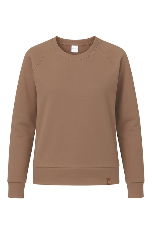 Vivisence 9004 bluza nierozpinana z okrągłym dekoltem beżowy