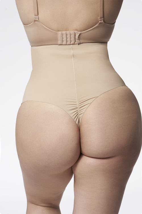 Julimex 275 Stringi Wysoka Talia Majtki stringi modelujące, natural