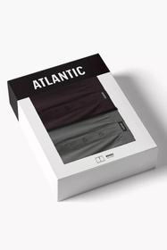 Bokserki Atlantic 2MBX-054 2-pack wino/khaki