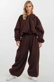 Komplet bluza+spodnie Dkaren DK-K-B27 czekolada