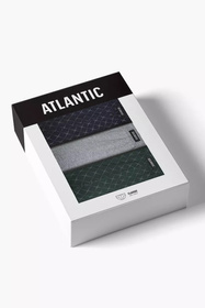 Slipy Atlantic 3MP-205 3-pack granat/szary/ciemnozielony