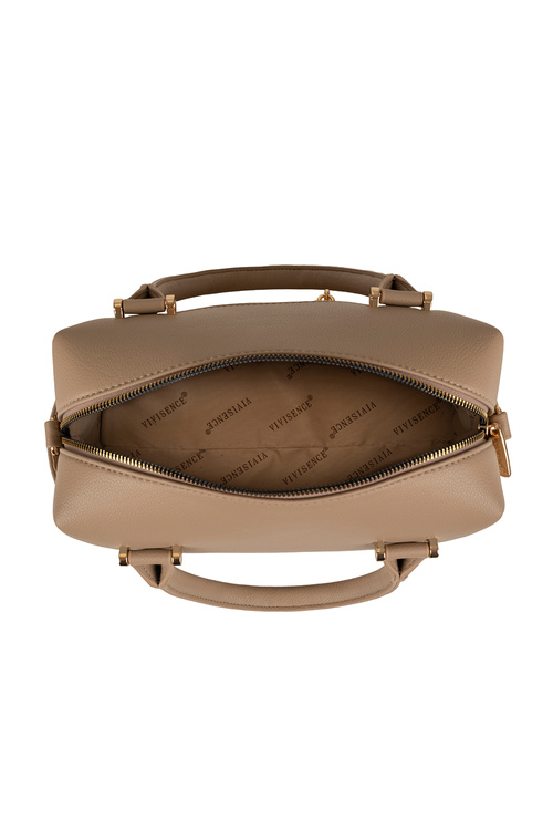 Vivisence T0018 torebka do ręki z zamkiem i odpinanym paskiem beige