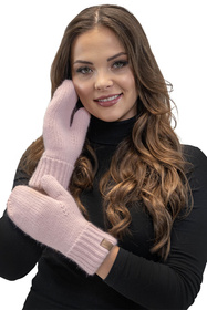 Komplet czapka+szalik+rękawiczki Vivisence 7015 Kmpl+R pudrowy róż