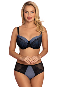 Biustonosz usztywniany Vena VB-438 czarny-jeans 