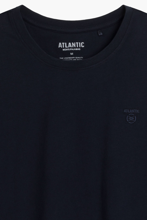 Atlantic NMP-404 piżama męska Peach Effect długi rękaw, granatowy