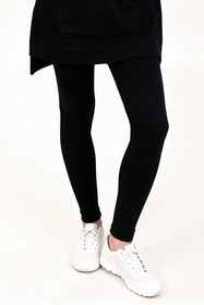 Vivisence 9106 legginsy prążkowane z bawełny czarny