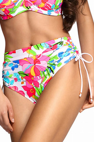 Lorin L1126/2 bikini z fiszbinami i wysokimi figami wzór/biały