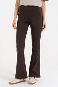 Moraj RDL2200-012 legginsy dzwony wysoki stan brown