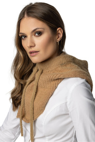 Komplet balaclava kaptur+rękawiczki Vivisence 7097Kmpl karmelowy 