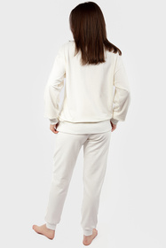 Komplet bluza+spodnie Dkaren DK-K-B2 ecru