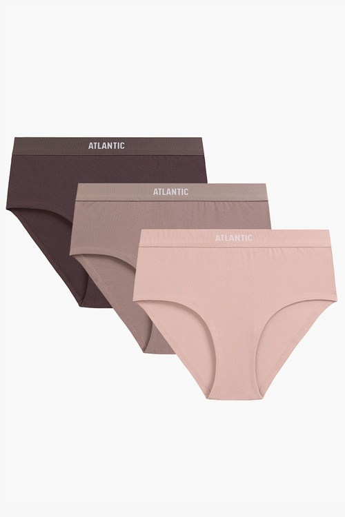 Atlantic 3CLP-009 3-pack Majtki figi, róż jasny/brąz jasny/brąz